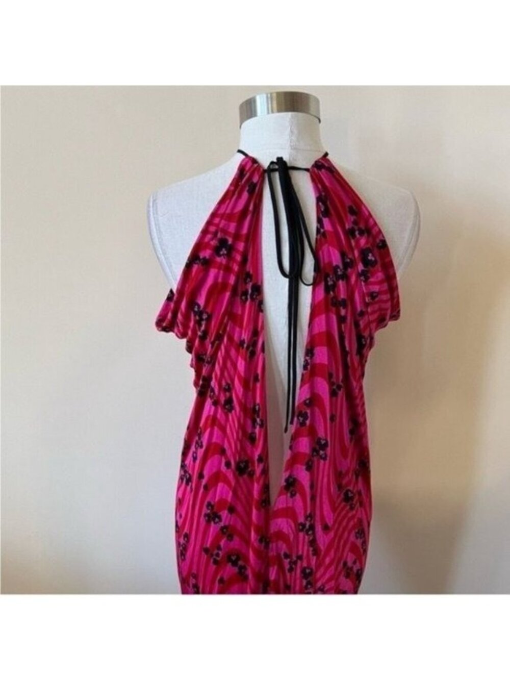 Philosophy di Lorenzo Serafini open back halter dress Psychedelic Maxi Size 2 - Picture 6 of 7